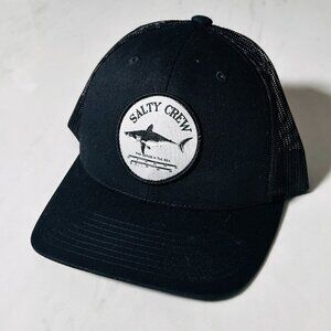 Salty Crew Trucker Hat Snapback Black Mesh One Size Adjustable Cap